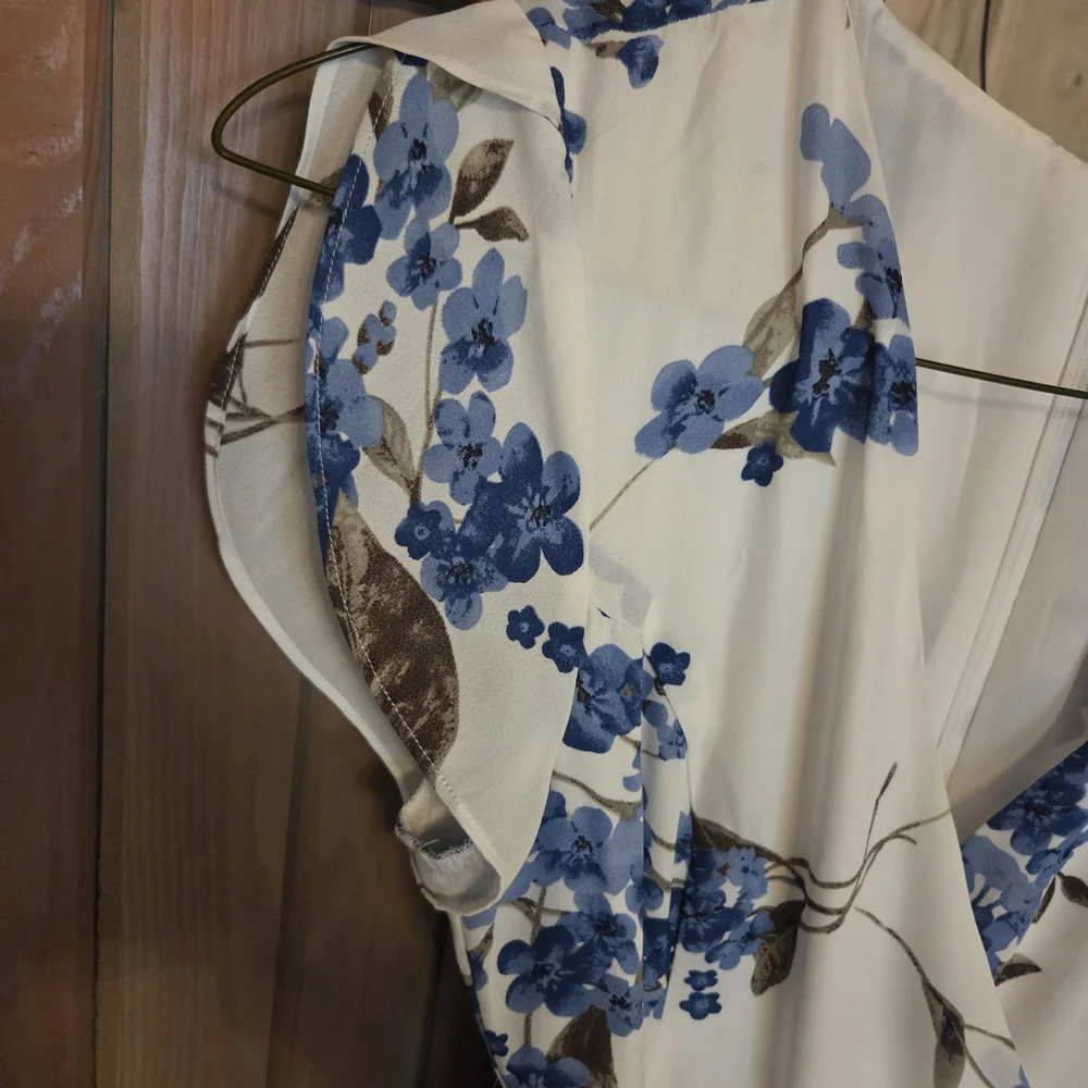 NWT Lulus French Countryside White Floral Print High-Low Dress.  - Picture 7 of 9